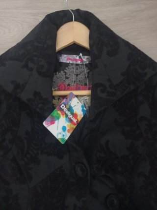 Abrigo Desigual Negro Talla 38 Nuevo