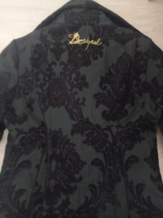 Abrigo Desigual Negro Talla 38 Nuevo