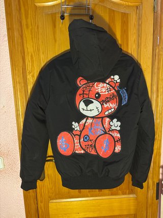 Chaqueta Oso Diamante Negra Multicolor