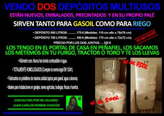 2 Depósitos Multiusos 500L y 750L