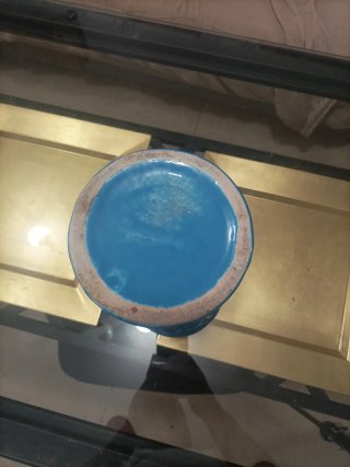 Jarrón Cerámica Azul Manises