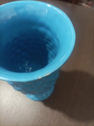 Jarrón Cerámica Azul Manises