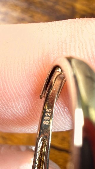 Anillo Plata 925 Dorada con Pietersita Azul