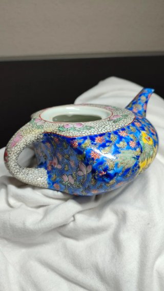 Tetera china porcelana Qianlong Sello Base