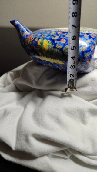 Tetera china porcelana Qianlong Sello Base
