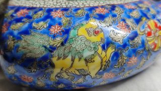 Tetera china porcelana Qianlong Sello Base