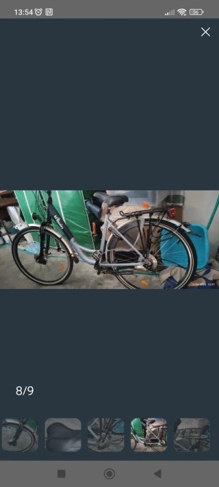 Bicicleta urbana Btwin azul