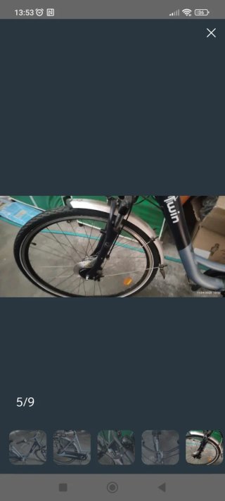 Bicicleta urbana Btwin azul