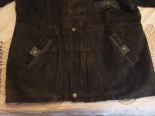 Chaquetón ante y piel