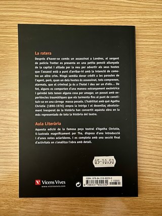 Libro ‘La Ratera’ de Agatha Christie (catalán)