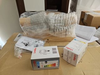 Lámpara de techo Lindby madera y metal