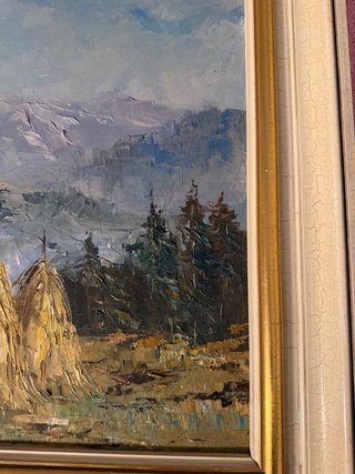 Cuadro Óleo Paisaje Caserío Balenciaga