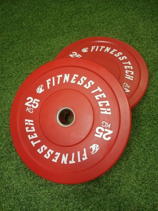 2 Discos Bumper Olímpicos 25kg FitnessTech
