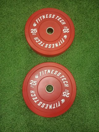 2 Discos Bumper Olímpicos 25kg FitnessTech