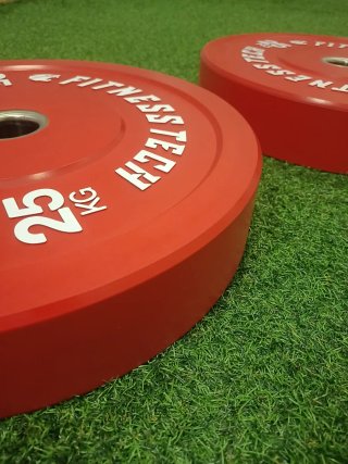 2 Discos Bumper Olímpicos 25kg FitnessTech