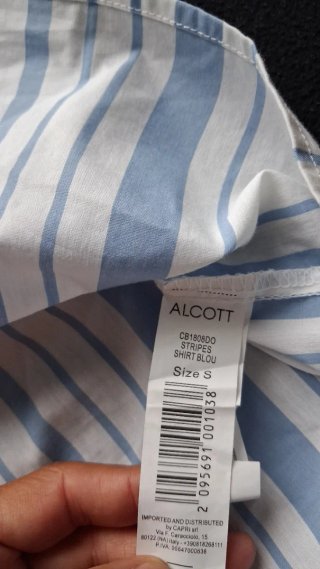 Blusa Hombros Descubiertos Rayas Azul Blanco