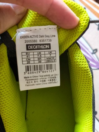 Zapatillas deportivas Kalenji negras y verdes