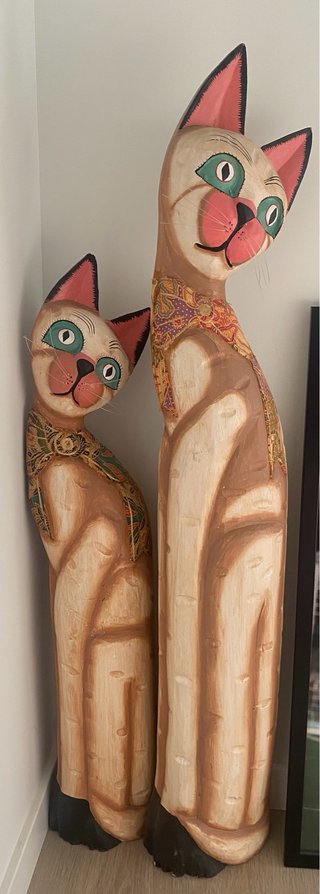 2 Figuras Decorativas de Gatos