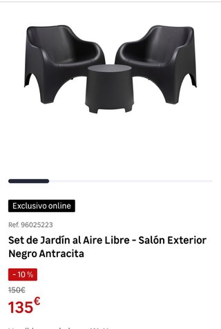 Set 2 butacas y mesa jardín sin estrenar
