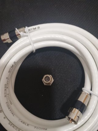 Cable Coaxial RG6 Blanco 3,5 mtr