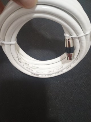 Cable Coaxial RG6 Blanco 3,5 mtr