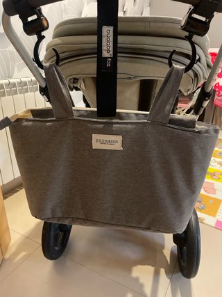 Bolso para carrito de bebé gris