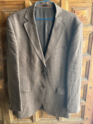 Americana Lino Hombre Marrón T. 54