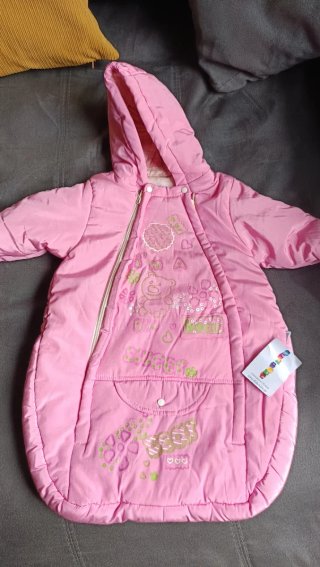Buzo Saco Invierno Bebé Rosa