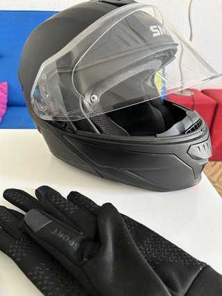 Casco SMK Negro Poco Uso