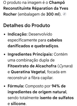Champô Reconstituinte 300ml Yves Rocher
