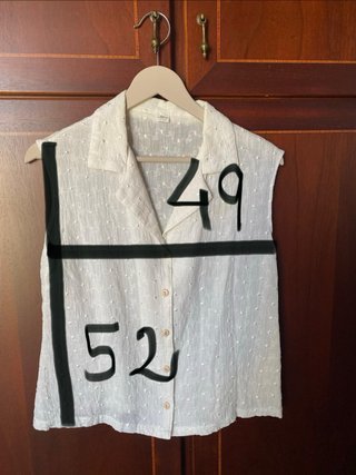 Blusa sin mangas blanca talla 48