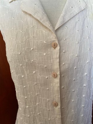 Blusa sin mangas blanca talla 48