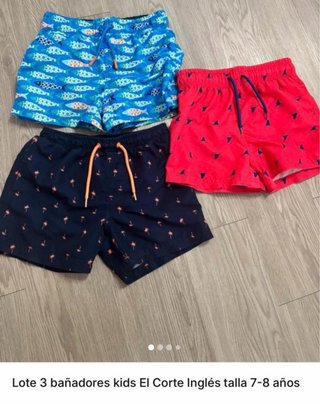 Lote 3 bañadores niño El Corte Inglés 7-8 años