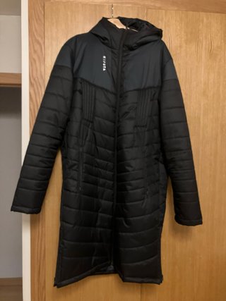 Chaqueta larga acolchada negra Kipsta
