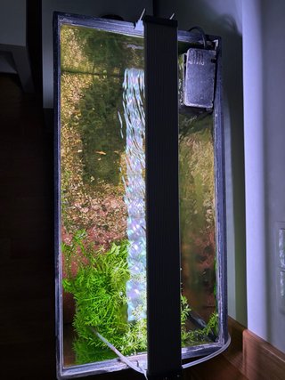 Acuario con mesa a medida