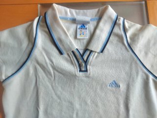Polo deportivo Adidas mujer blanco