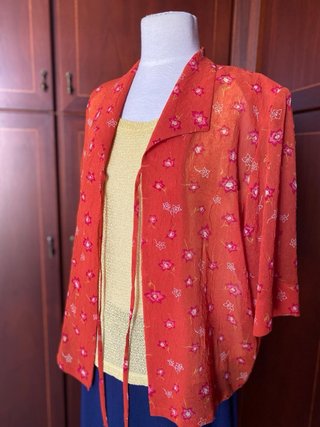 Conjunto Top y Blusa Naranja/Amarillo T.46