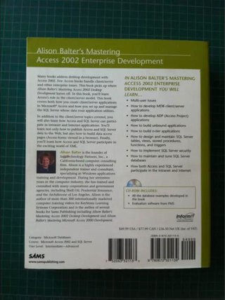 Mastering Access 2002 Enterprise Develop. (inglés)