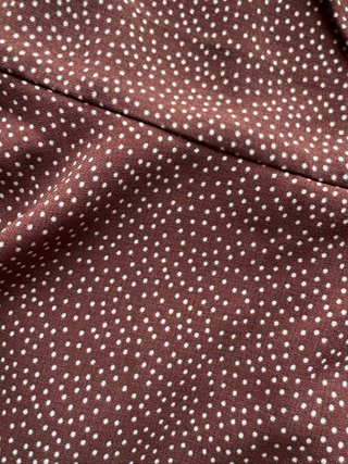 Falda pantalón marrón con lunares XL