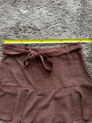 Falda pantalón marrón con lunares XL