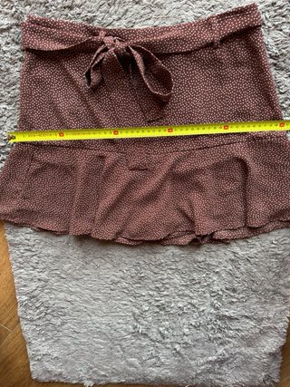 Falda pantalón marrón con lunares XL