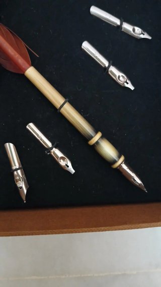 Set de escritura pluma y tintero