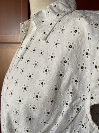 Blusa Xufang Dress Blanca Flores Talla 50