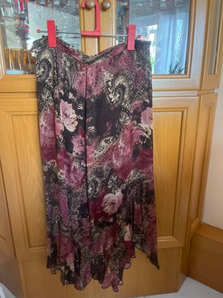Falda larga estampada floral