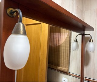 Espejo de baño madera con luces