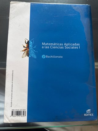 Matemáticas aplicadas a las Ciencias Sociales I...