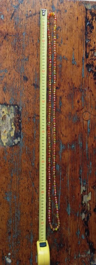 Collana lunga perline arancioni e gialle