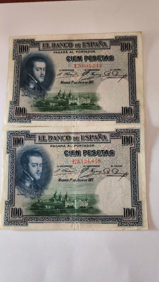Billetes de  100 Pesetas Banco de España 1925