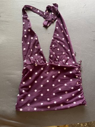 Top Morado Bolitas Stradivarius