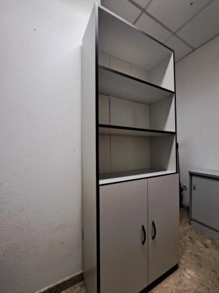 2 Muebles Estantería Gris y Blanco 150€ cada uno